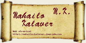 Mahailo Kalaver vizit kartica